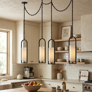 Alabaster Melange Small Chain Chandelier