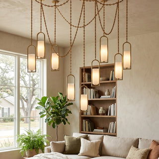 Alabaster Melange Small Chain Chandelier