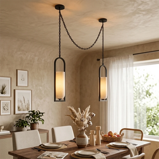 Alabaster Melange Small Chain Chandelier