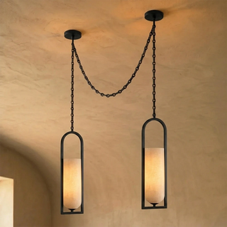 Alabaster Melange Small Chain Chandelier
