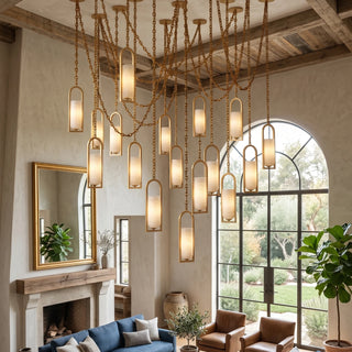 Alabaster Melange Small Chain Chandelier