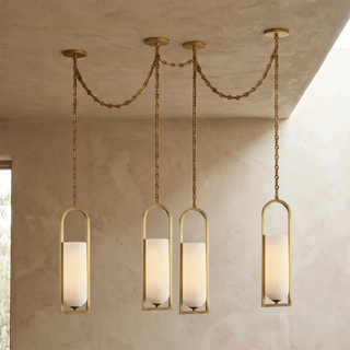 Alabaster Melange Small Chain Chandelier