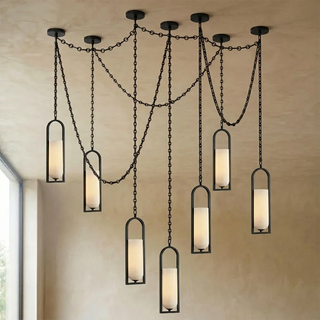 Alabaster Melange Small Chain Chandelier