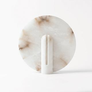 Alabaster Modern Disc Table Lamp