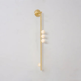 Alabaster Orb Asteria Brass Wall Sconce
