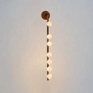 Alabaster Orb Asteria Brass Wall Sconce