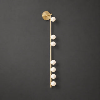Alabaster Orb Asteria Brass Wall Sconce