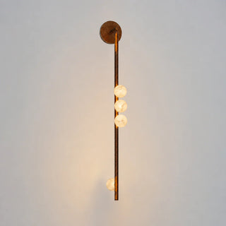 Alabaster Orb Asteria Brass Wall Sconce