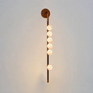 Alabaster Orb Asteria Brass Wall Sconce