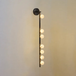 Alabaster Orb Asteria Brass Wall Sconce