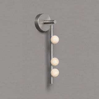 Alabaster Orb Asteria Brass Wall Sconce