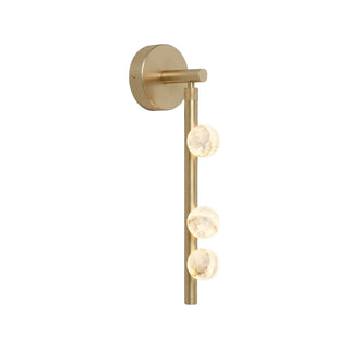 Alabaster Orb Asteria Brass Wall Sconce