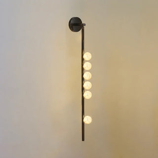 Alabaster Orb Asteria Brass Wall Sconce