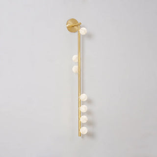 Alabaster Orb Asteria Brass Wall Sconce