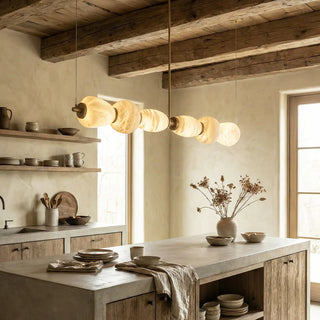 Alabaster Pebble Linear Chandelier - Vidirlighting