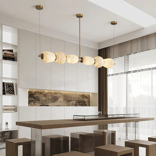 Alabaster Pebble Linear Chandelier - Vidirlighting
