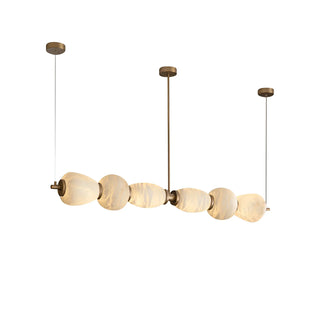 Alabaster Pebble Linear Chandelier - Vidirlighting