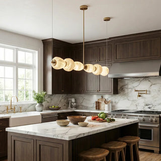 Alabaster Pebble Linear Chandelier - Vidirlighting