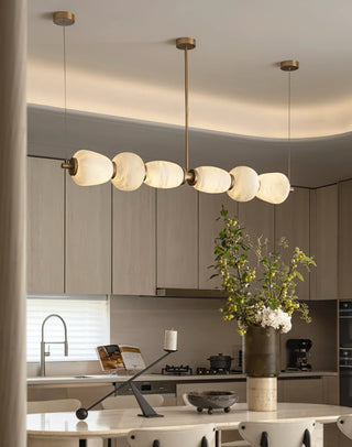 Alabaster Pebble Linear Chandelier - Vidirlighting