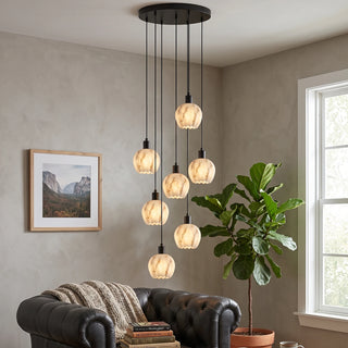 Alabaster Petal Cluster Chandelier