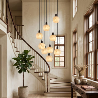 Alabaster Petal Cluster Chandelier