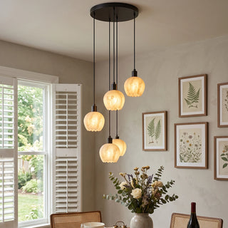Alabaster Petal Cluster Chandelier