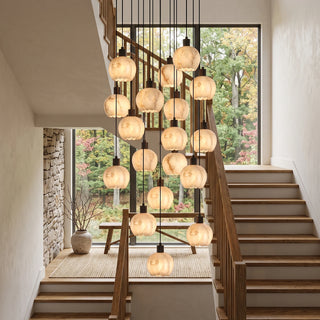 Alabaster Petal Cluster Chandelier