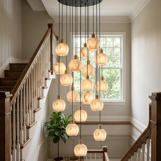 Alabaster Petal Cluster Chandelier