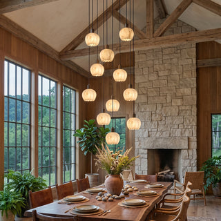 Alabaster Petal Cluster Chandelier