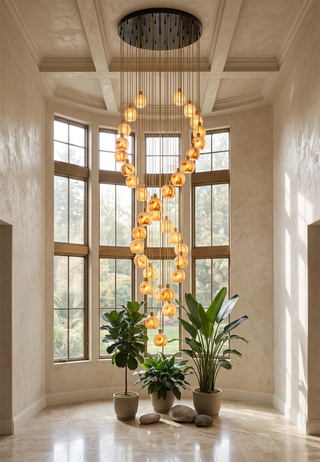 Alabaster Petal Cluster Chandelier