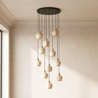 Alabaster Petal Cluster Chandelier