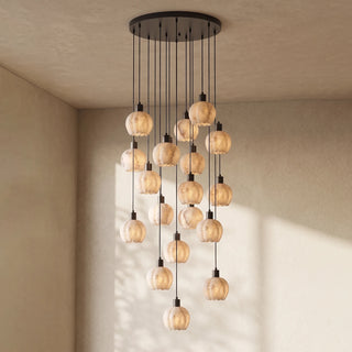 Alabaster Petal Cluster Chandelier