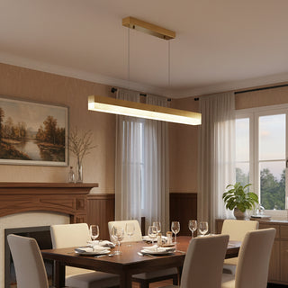 Alabaster Rectangle Linear Pendant Light