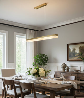 Alabaster Rectangle Linear Pendant Light