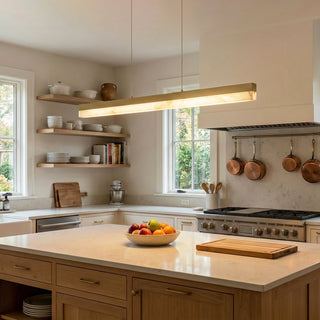 Alabaster Rectangle Linear Pendant Light