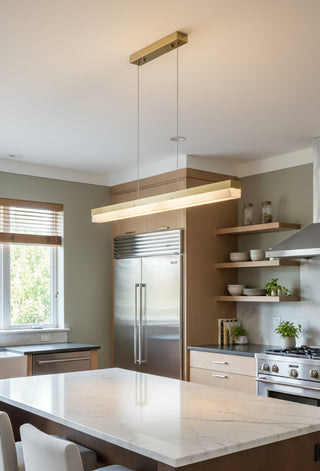 Alabaster Rectangle Linear Pendant Light