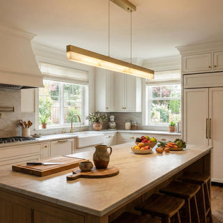 Alabaster Rectangle Linear Pendant Light