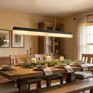 Alabaster Rectangle Linear Pendant Light