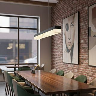 Alabaster Rectangle Linear Pendant Light