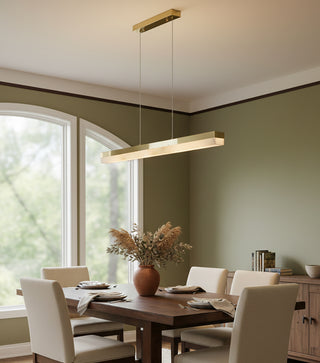 Alabaster Rectangle Linear Pendant Light