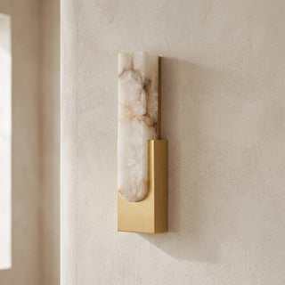 Alabaster Rectangle Wall Sconce