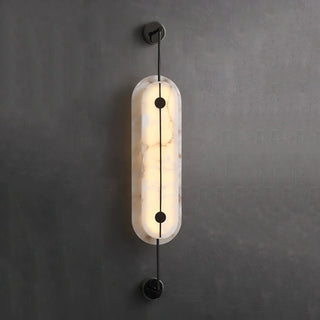 Alabaster Solvane Slender Oval Wall Sconce - Vidirlighting