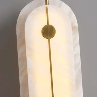 Alabaster Solvane Slender Oval Wall Sconce - Vidirlighting