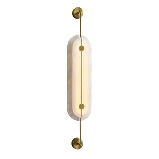 Alabaster Solvane Slender Oval Wall Sconce - Vidirlighting