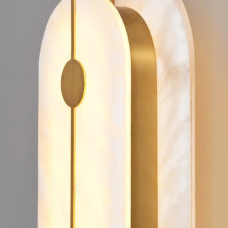 Alabaster Solvane Slender Oval Wall Sconce - Vidirlighting