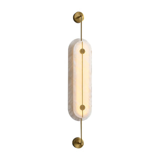 Alabaster Solvane Slender Oval Wall Sconce - Vidirlighting