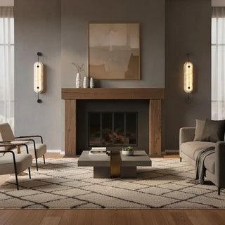 Alabaster Solvane Slender Oval Wall Sconce - Vidirlighting