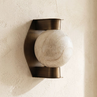 Alabaster Spherical Decorative Art Wall Lamp