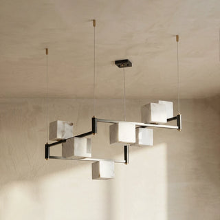 Alabaster Square Box Chandelier