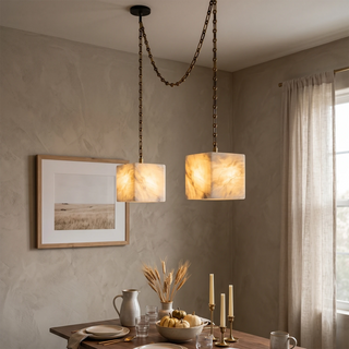Alabaster Square Chain Chandelier
